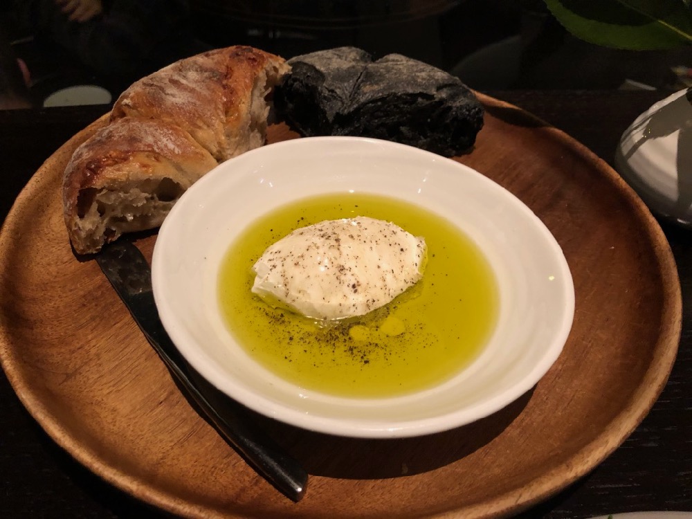 Spiaggia's heavenly bread and olive oil with ricotta medley
