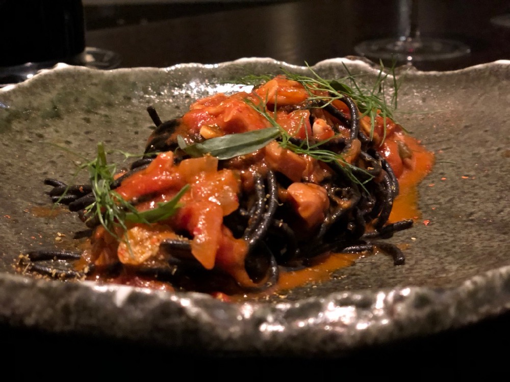 Squid Ink Pasta in a Calabrian Chili Sauce