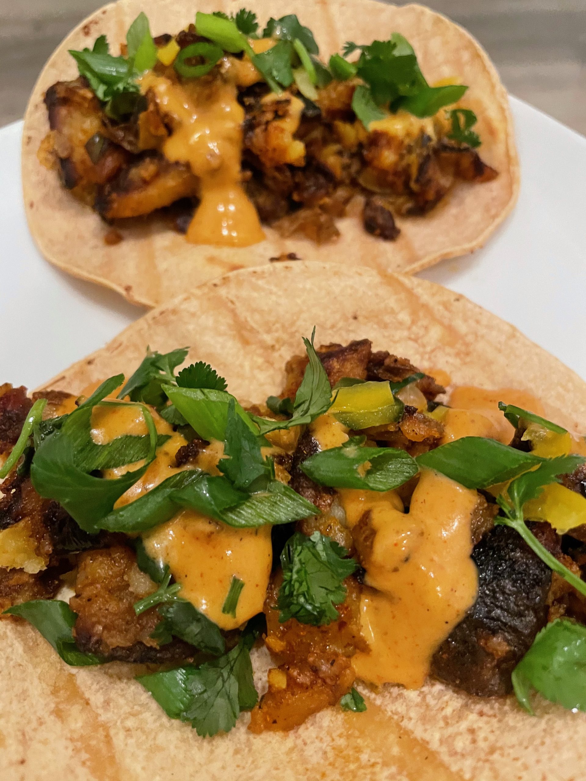 Vegan Chorizo Potato Tacos are ready!